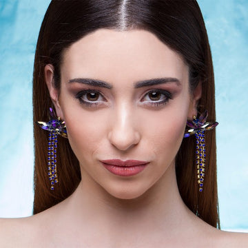 Blue Flower Earrings